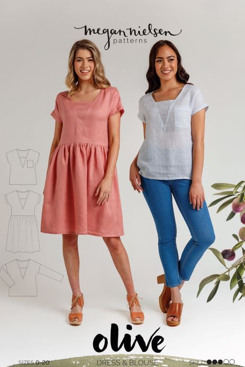 Sewing Pattern by Megan Nielsen - Olive Dress and Top MN2107