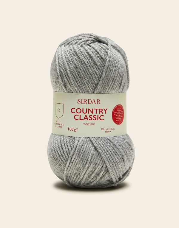 Yarn - Sirdar Country Classic Worsted in Mineral Grey 662