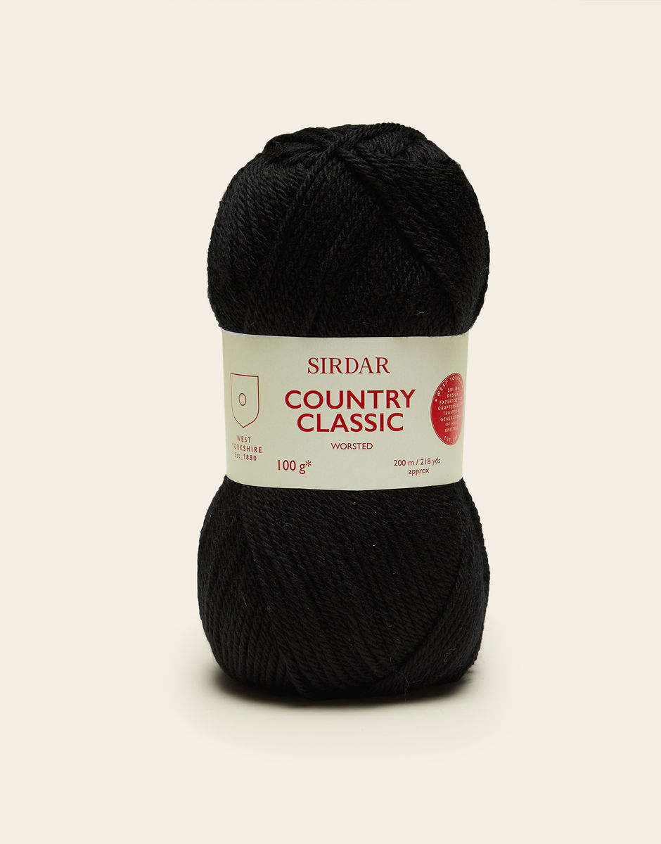 Yarn - Sirdar Country Classic Worsted in Black 664