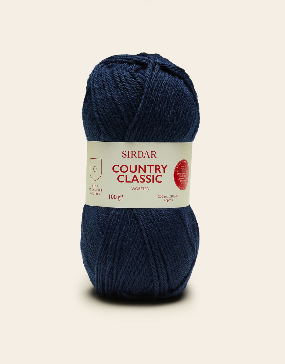 Yarn - Sirdar Country Classic Worsted in Petrel Blue 670
