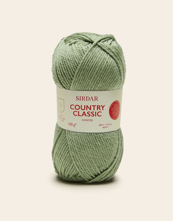 Yarn - Sirdar Country Classic Worsted in Moss Green 673