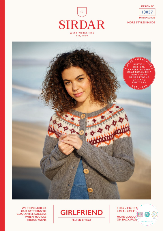 SALE - Sirdar 10057 - Girlfriend Chunky Fairisle Sweater - Ladies Knitting Pattern