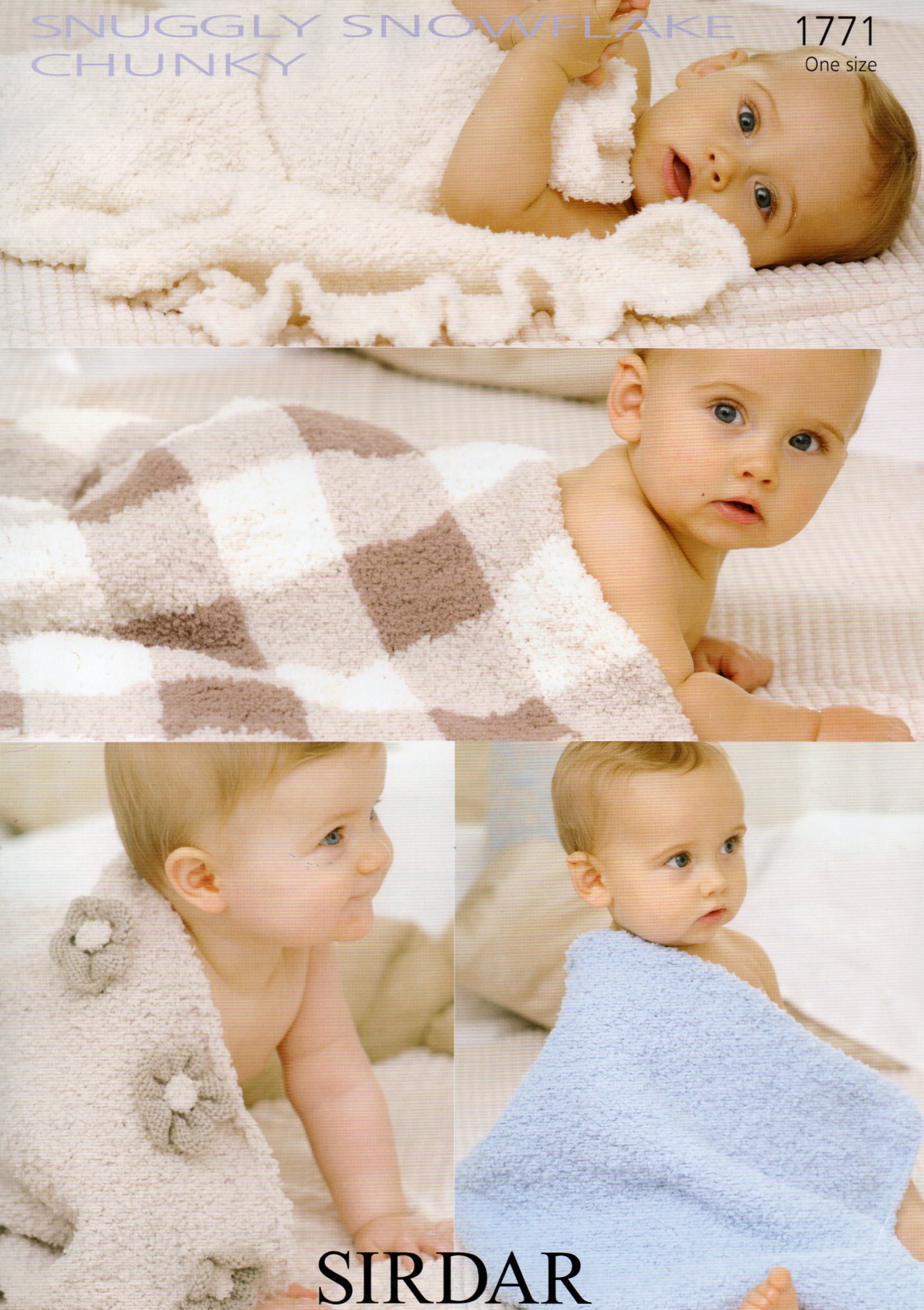 Knitting Pattern - Chunky Baby Blanket by Sirdar 1771