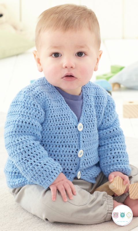 Sirdar 4860 - Easy Crochet Cardigan Kids - Snuggly DK - Crochet Pattern