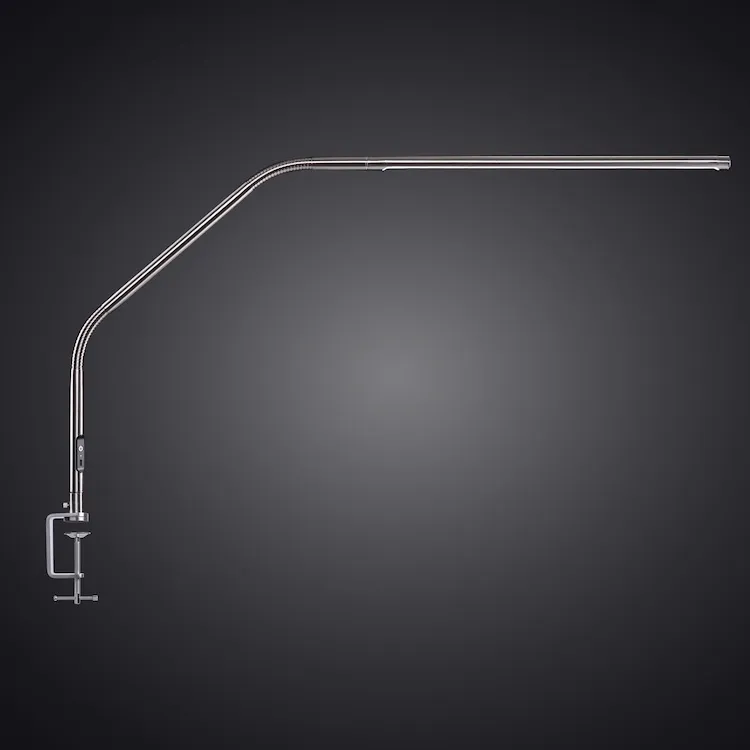 Slimline 4 Table Lamp in Brushed Steel by The Daylight Company