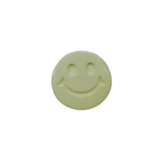 Buttons - 15mm Plastic Smiley Face in Cream