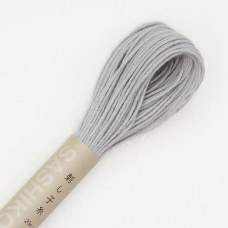 Olympus Sashiko Thread - Green 28 - Light Grey Embroidery Thread