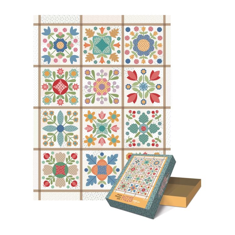 Prairie Meadow Quilt Jigsaw Puzzle by Lori Holt for Riley Blake Designs