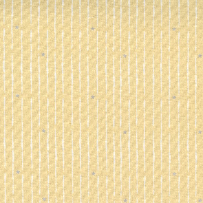Quilting Fabric - Broken Star Stripe from Little Ducklings by Paper and Cloth for Moda 25108 16 Mustard