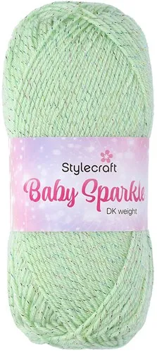 Yarn - Stylecraft Baby Sparkle DK in Spring Green 6101
