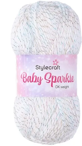 Yarn - Stylecraft Baby Sparkle DK in White 6105