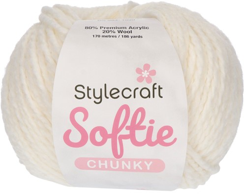 Yarn - Stylecraft Softie Chunky in Cream 3982