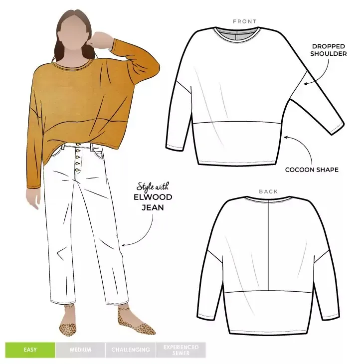 Style Arc - Sunny Knit Top Sewing Pattern Sizes 18 - 30