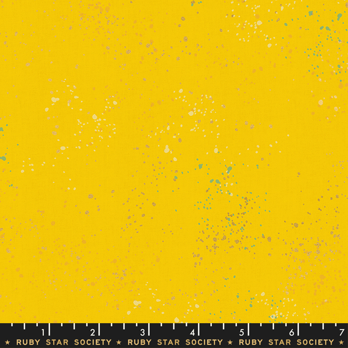 Quilting Fabric - Ruby Star Society Speckled in Sunshine with Metallic Accents Colour RS5027 71M