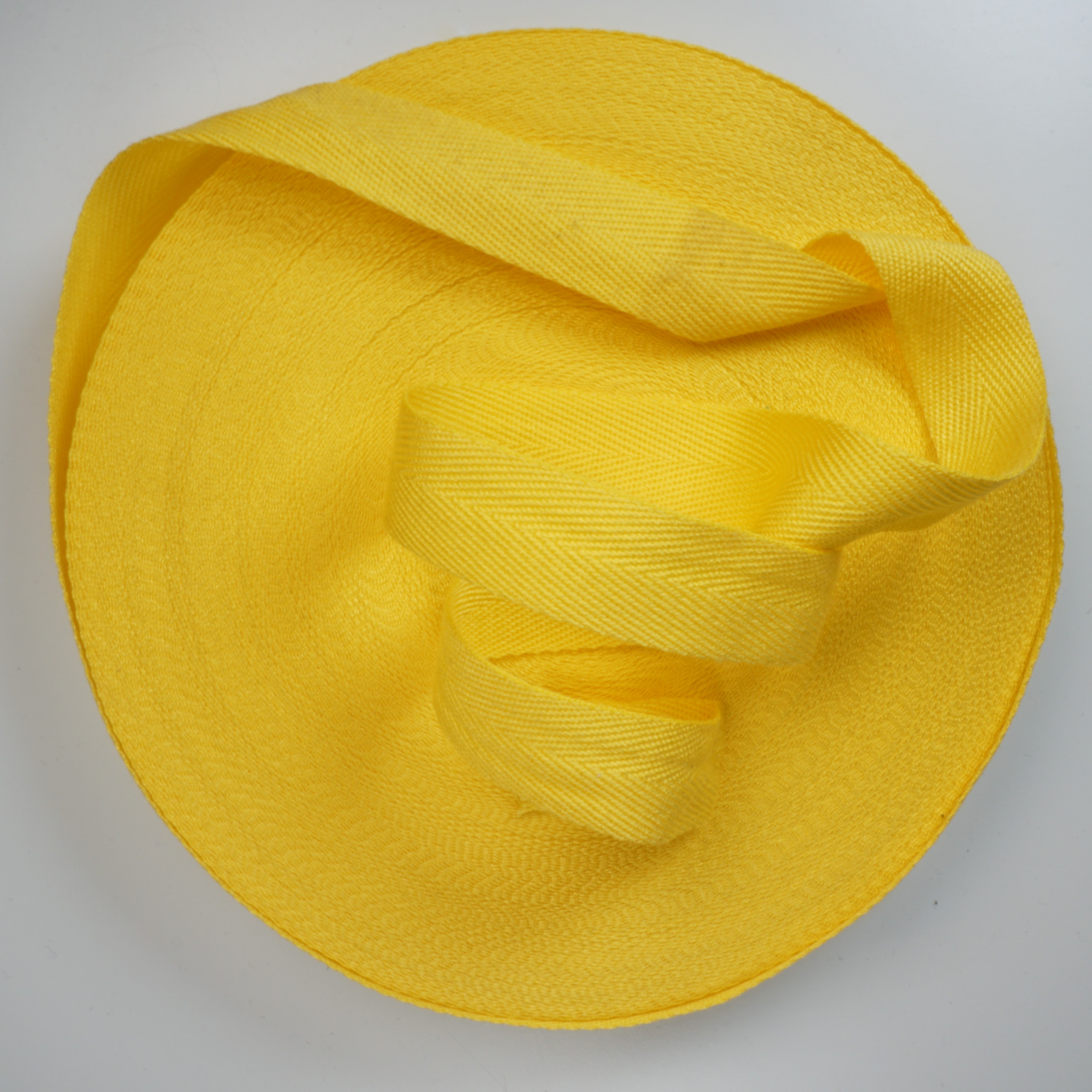 25mm Cotton Twill Tape in Yellow