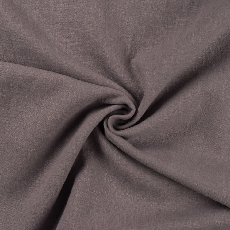 Stone Washed Linen Fabric in Dark Taupe Grey