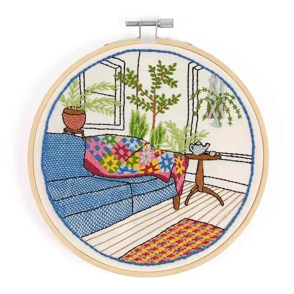 Winter Garden Embroidery Kit by Karin Fast for DMC - 14.5cm