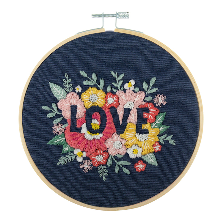 Floral Love Embroidery Kit by Trimits