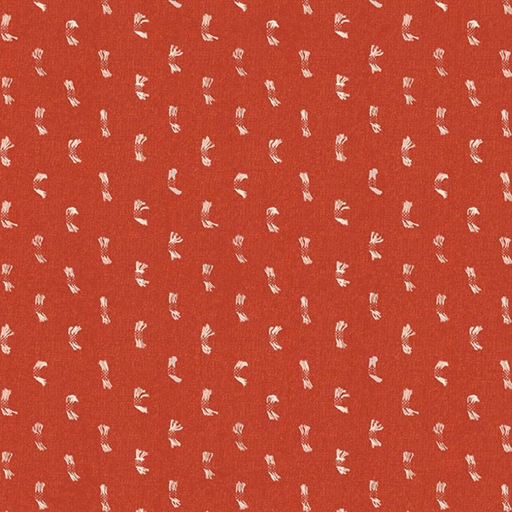 Woven Cotton Fabric - Ties on Rust Ruby Star Society's Warp & Weft Collection