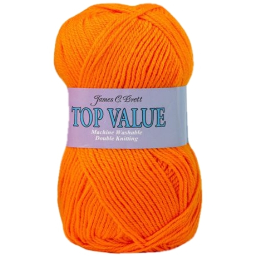   Yarn - James C Brett Top Value DK in Orange Colour 8443