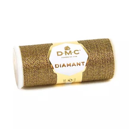 DMC Diamant Metallic Embroidery Thread in Dark Gold Colour D140