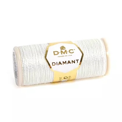 DMC Diamant Metallic Embroidery Thread in White Colour D5200
