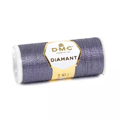 DMC Diamant Metallic Embroidery Thread in Anthracite Grey Colour D317