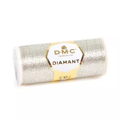 DMC Diamant Metallic Embroidery Thread in Bright Silver Colour D168