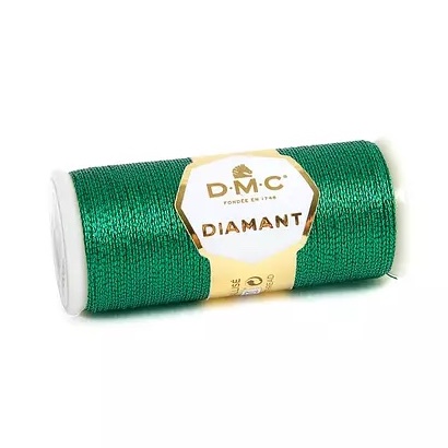 DMC Diamant Metallic Embroidery Thread in Emerald Green Colour D699
