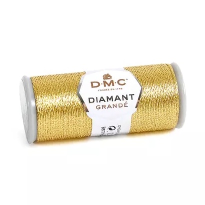 DMC Diamant Grande Metallic Embroidery Thread in Bright Gold Colour G3821