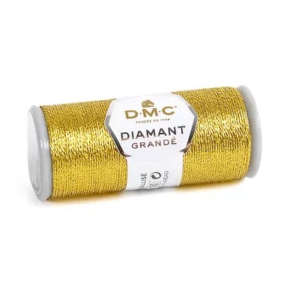 DMC Diamant Grande Metallic Embroidery Thread in Gold Colour G3852