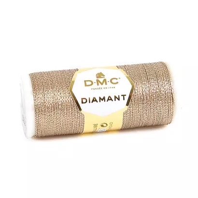 DMC Diamant Metallic Embroidery Thread in Light Bronze Colour D225