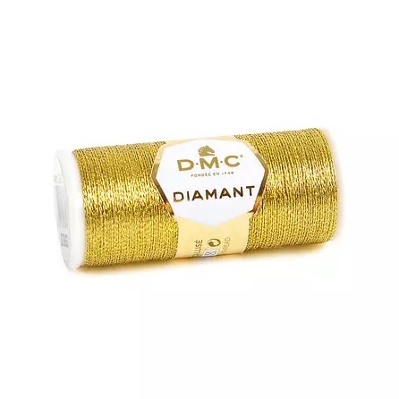 DMC Diamant Metallic Embroidery Thread in Gold Colour D3852