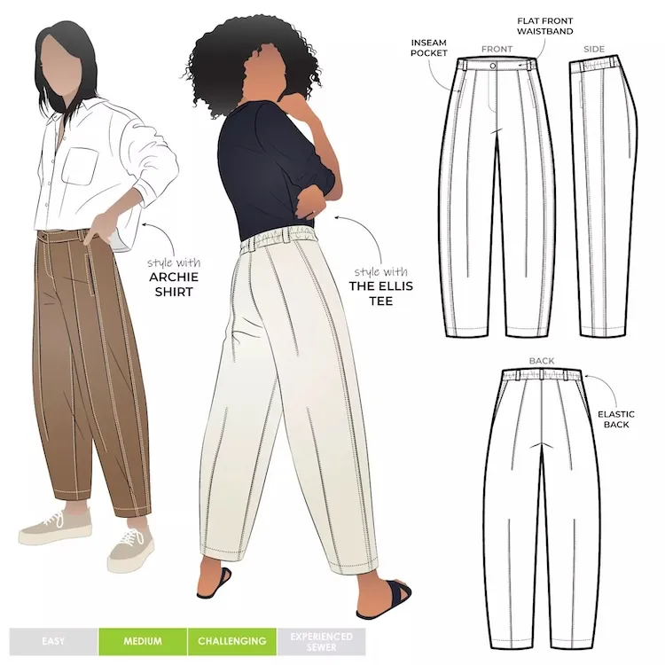 Style Arc - Twig Woven Pant Sewing Pattern Sizes 4-16