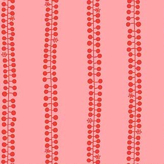 Quilting Fabric - Vines in Pink from Glasshouse by Emily Taylor for Figo Fabrics