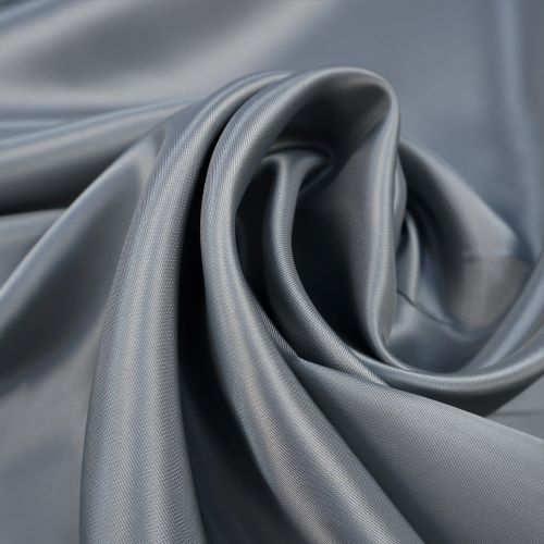 REMNANT - 0.60m - Lining Fabric - Deadstock - Silver Grey Viscose