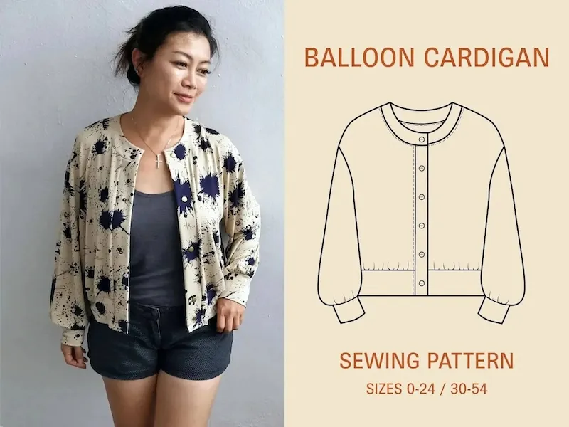 Wardrobe by Me - Balloon Cardigan Sewing Pattern