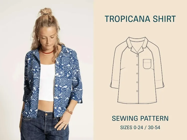 Wardrobe by Me - Tropicana Shirt Sewing Pattern 