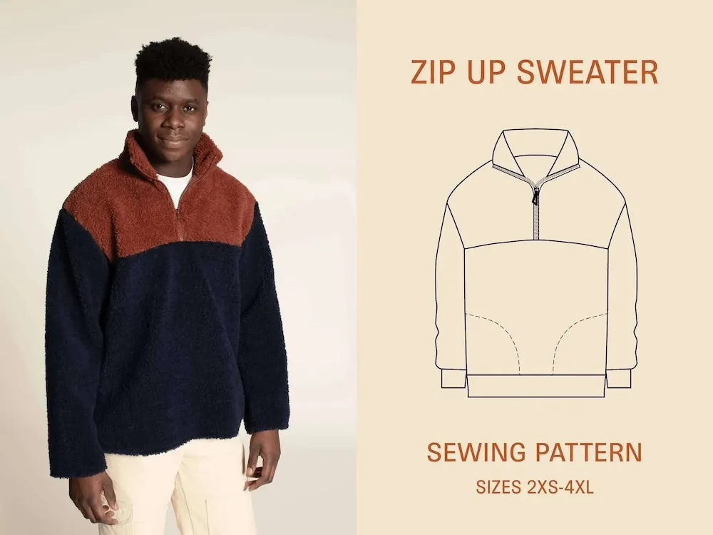 Wardrobe by Me - Zip Up Sweater Sewing Pattern