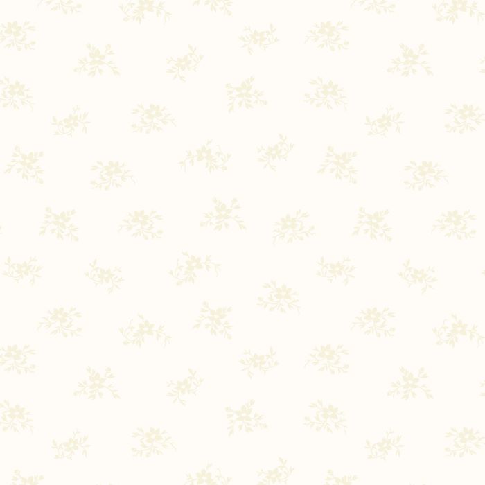 Quilt Backing Fabric 108" Wide - Cream Floral on White by Gerri Robinson for Riley Blake WB655R-WHITE