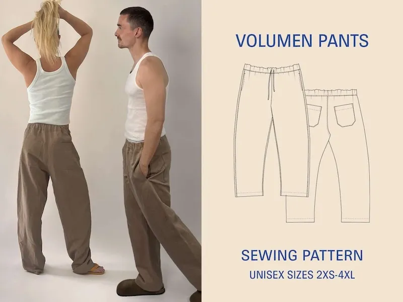 Wardrobe by Me - Unisex Volume Pants Sewing Pattern