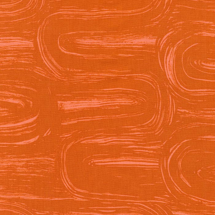 Quilting Fabric - U Strokes on Orange from Wishwell:Brushy by Vanessa Lillrose & Linda Fitch for Robert Kaufman  20974170