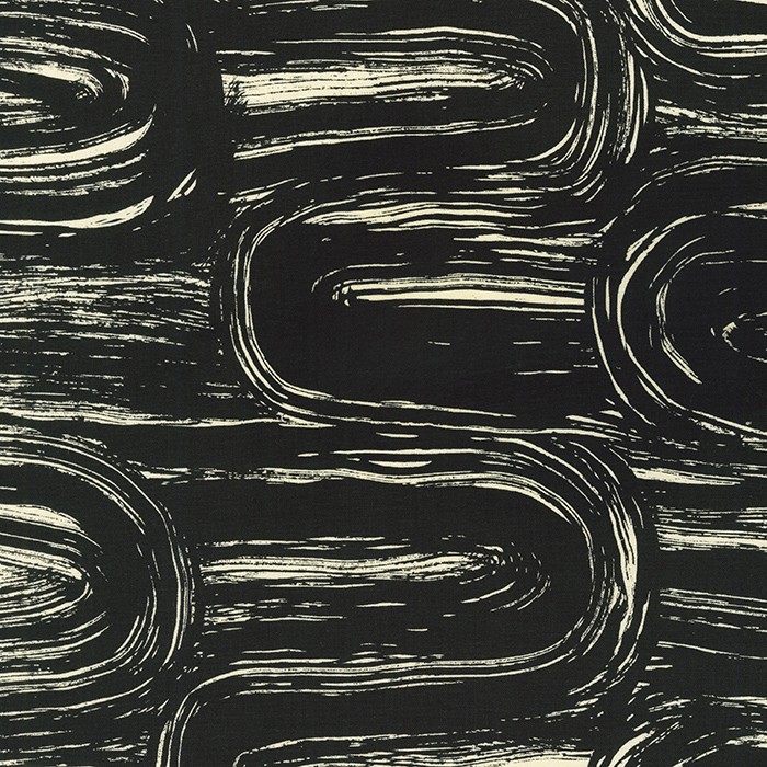 Quilting Fabric - U Strokes on Black from Wishwell:Brushy by Vanessa Lillrose & Linda Fitch for Robert Kaufman 20974188