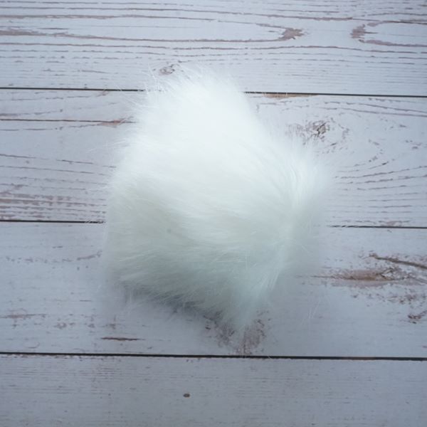 Large White Faux Fur Style Pompom