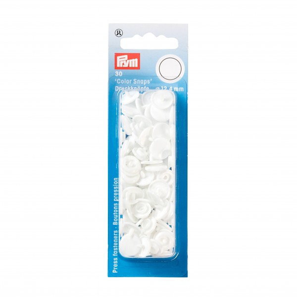 Snap Fasteners - 12.4mm in White by Prym 393 103