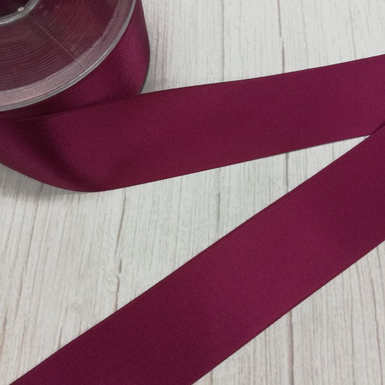 38mm Satin Ribbon in Wine Colour 26