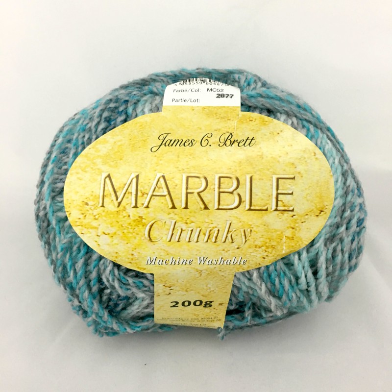 Yarn - Marble Chunky in Blue Mix by James C Brett in Colour MC52
