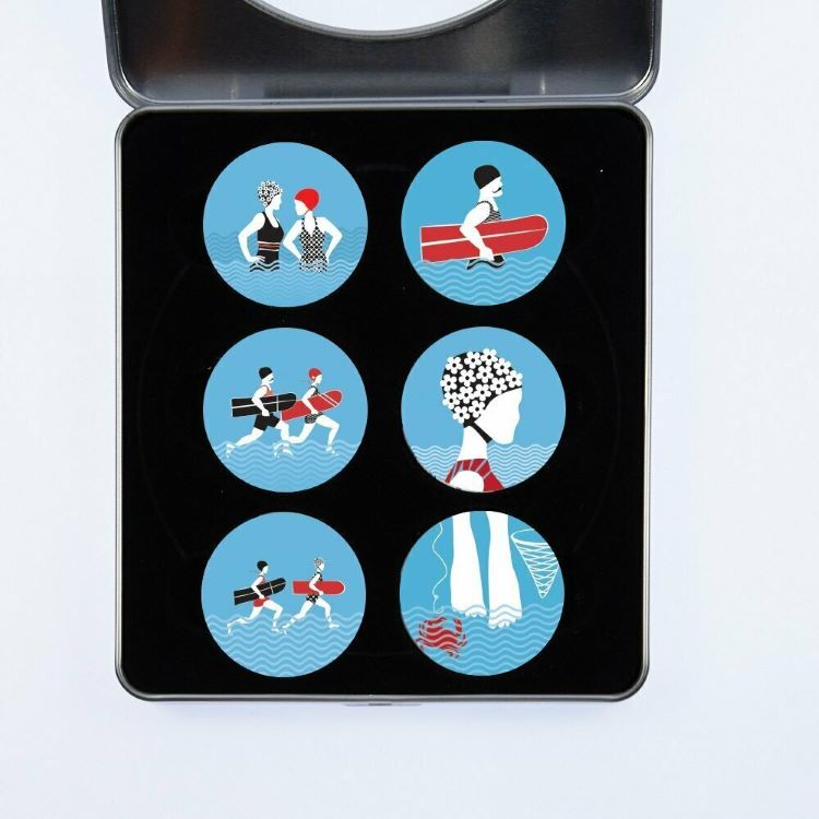 Gift Idea - Pattern Weights designed by Alison Bick featuring Retro Swimmers