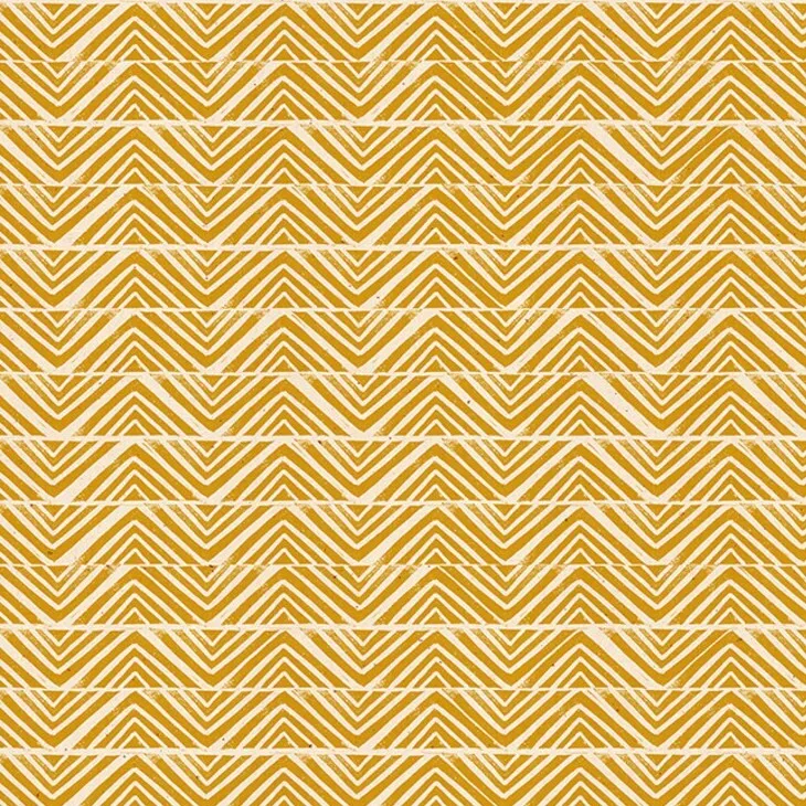 REMNANT - 0.6m - Quilting Fabric - Chevron Stripe in Mustard from Golden Hour by Alexia Abegg for Ruby Star Society RS4018 23