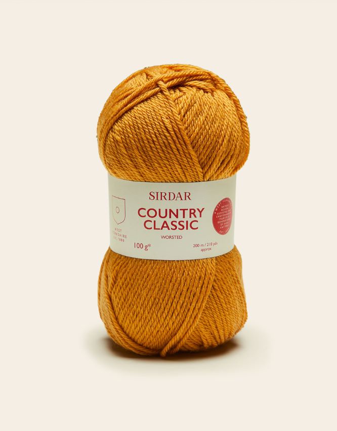 Yarn - Sirdar Country Classic Worsted in Gold 677